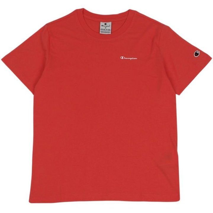 Moteriški medvilniniai marškinėliai Champion SS Tee, koraliniai