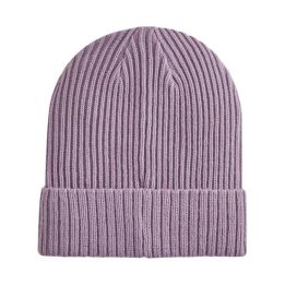 Megzta kepurė Puma Ribbed Classic Cuff, šviesiai violetinė