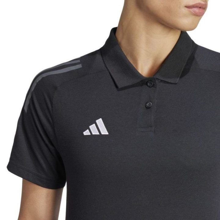 Moteriški polo marškinėliai adidas Tiro 24 Competition, juodi ir pilki