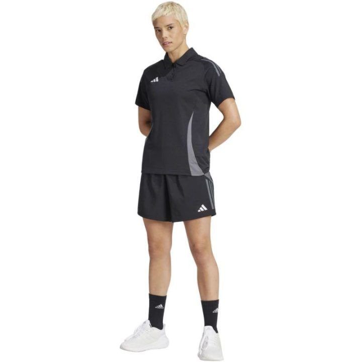 Moteriški polo marškinėliai adidas Tiro 24 Competition, juodi ir pilki