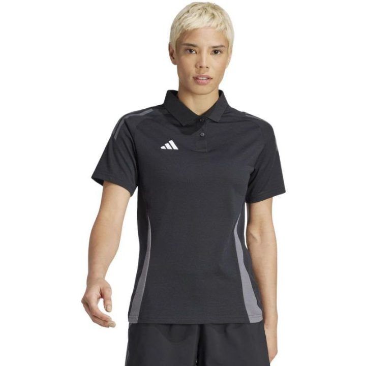 Moteriški polo marškinėliai adidas Tiro 24 Competition, juodi ir pilki
