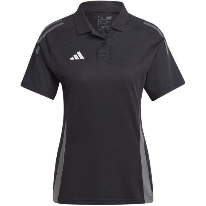 Moteriški polo marškinėliai adidas Tiro 24 Competition, juodi ir pilki