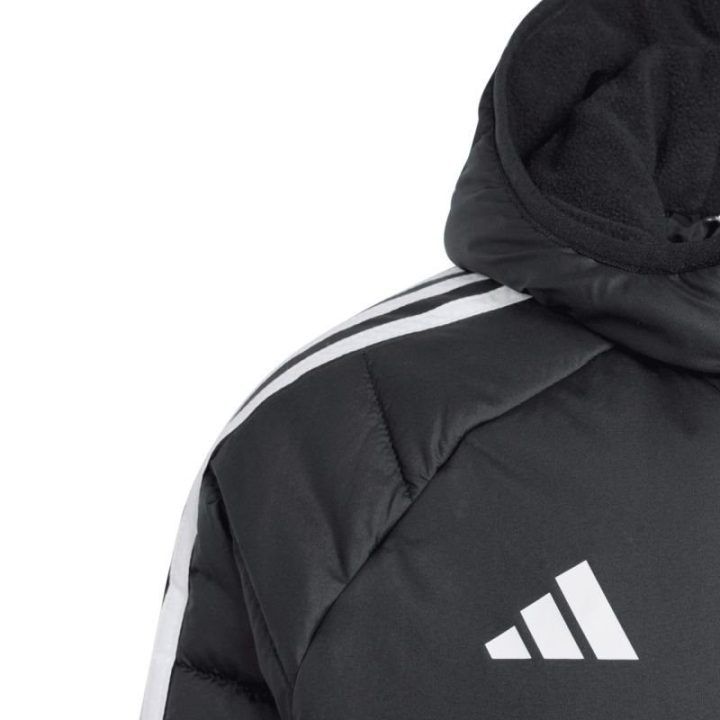 Vaikiška striukė su gobtuvu adidas Tiro 24 Winter, juoda