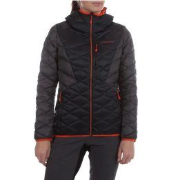 Moteriška pūkinė striukė La Sportiva Pinnacle, juoda ir raudona