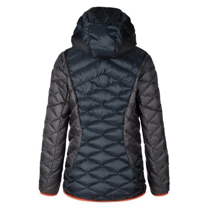 Moteriška pūkinė striukė La Sportiva Pinnacle, juoda ir raudona