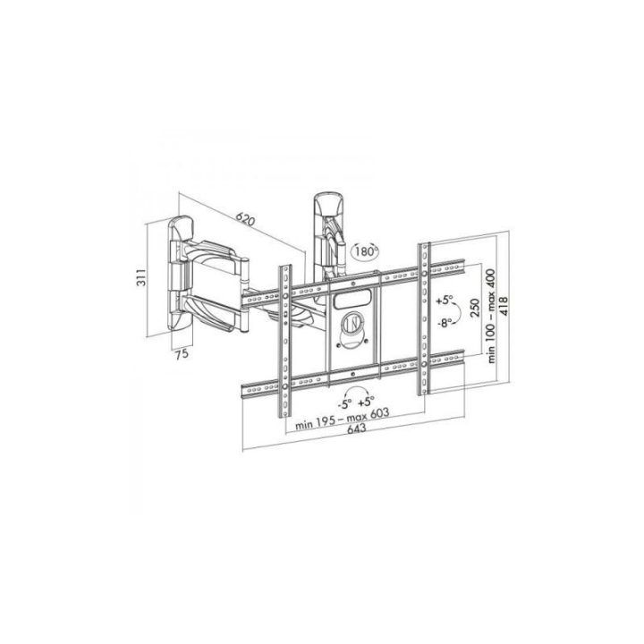 Kampinis TV laikiklis Hikvision AR-85, 32–70 colių, 45 kg
