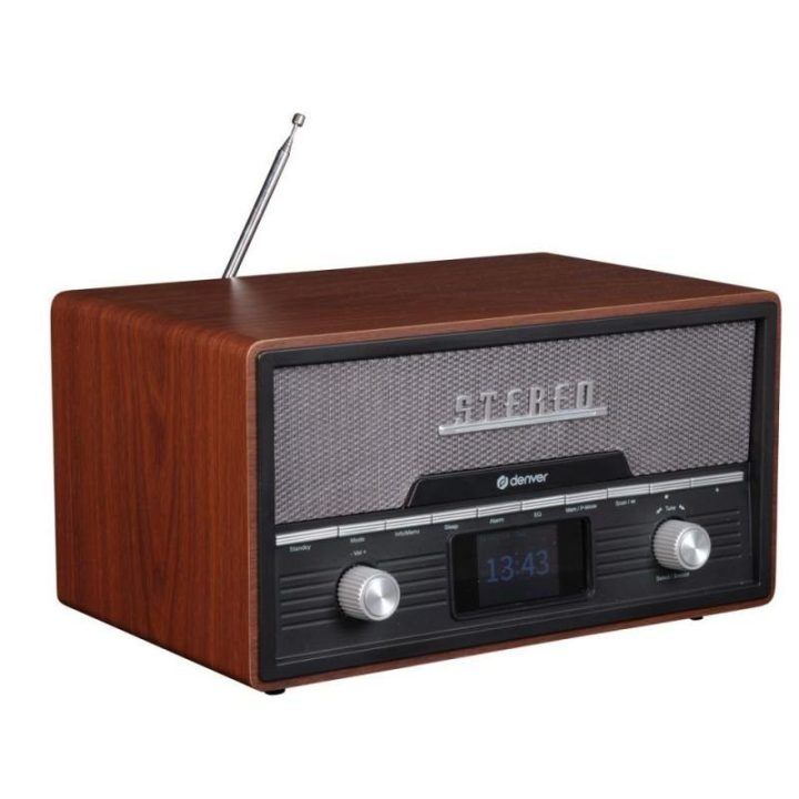 Denver MDA-525DW mikro sistema su CD grotuvu, medžio spalvos
