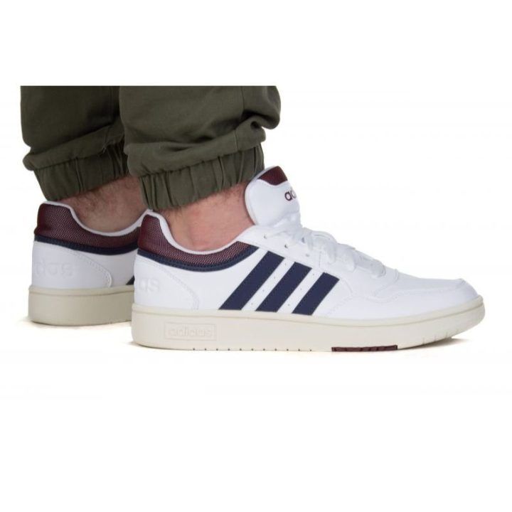 Vyriški laisvalaikio batai su raišteliais adidas Hoops 3.0, balti