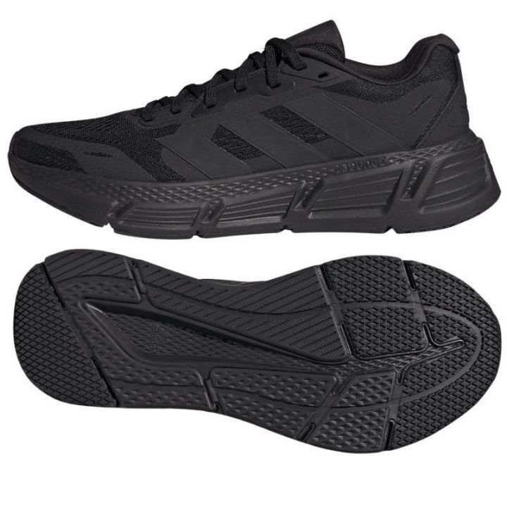 Vyriški žemo profilio bėgimo bateliai adidas Questar 2, juodi