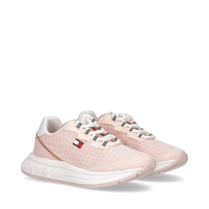 Moteriški žemo profilio sportbačiai Tommy Hilfiger, rožiniai