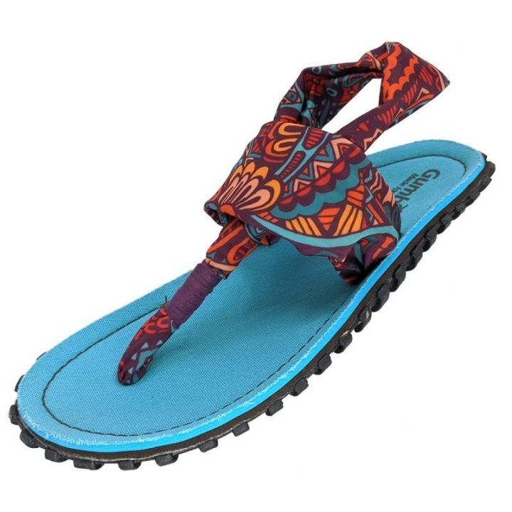 Moteriškos šlepetės per pirštą Gumbies Slingback, susukta juostelė