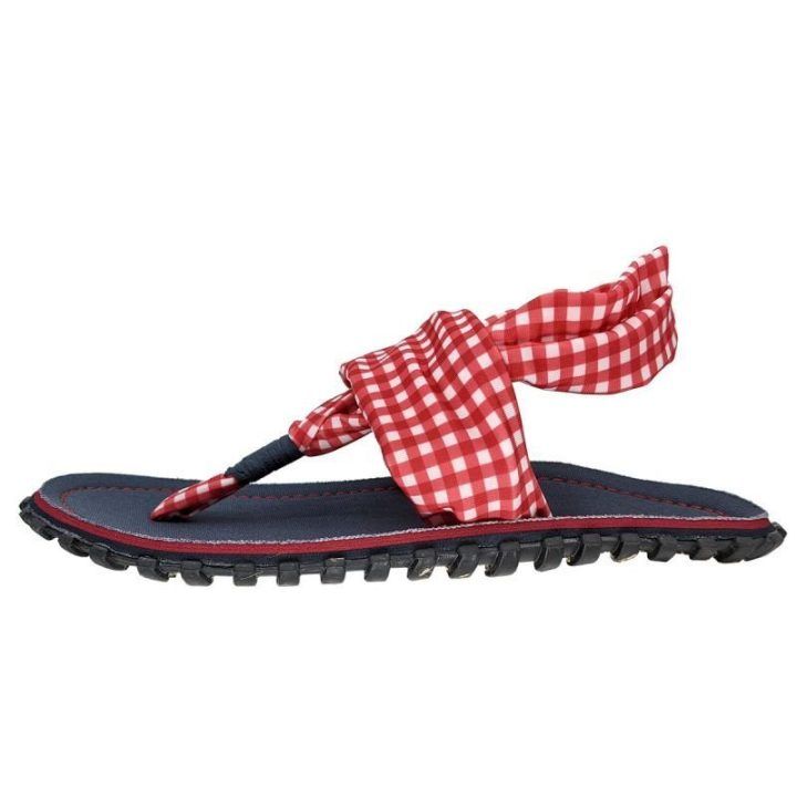 Moteriškos šlepetės per pirštą su persuktu dirželiu Gumbies Slingback