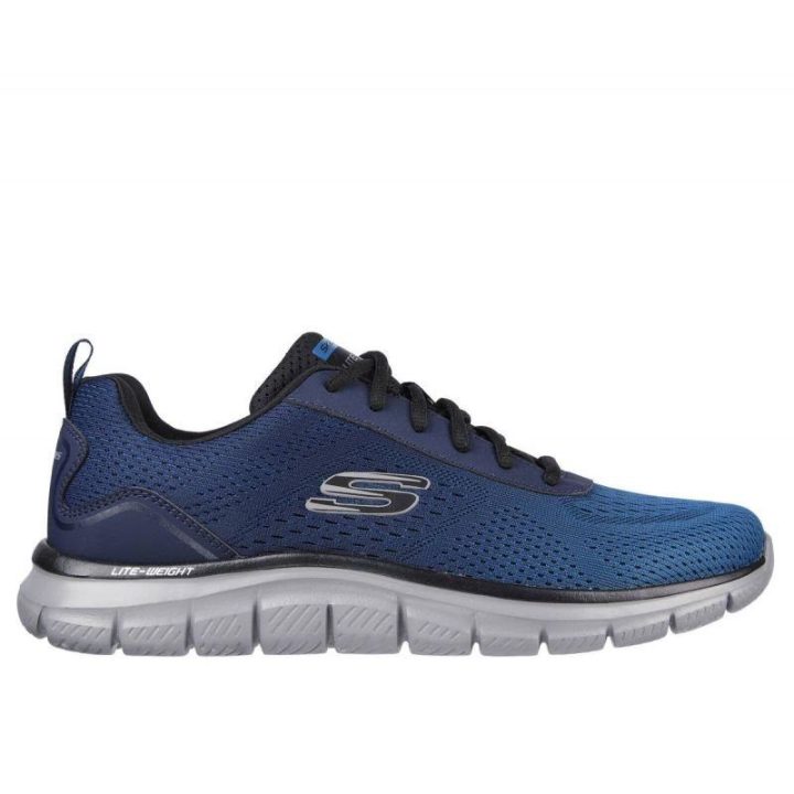 Vyriški sportbačiai su „Memory Foam“ vidpadžiu Skechers Track – Ripkent, mėlyni