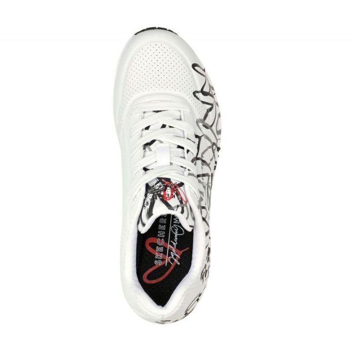 Moteriški sportbačiai Skechers X Jgoldcrown Uno-Spread The Love, balti