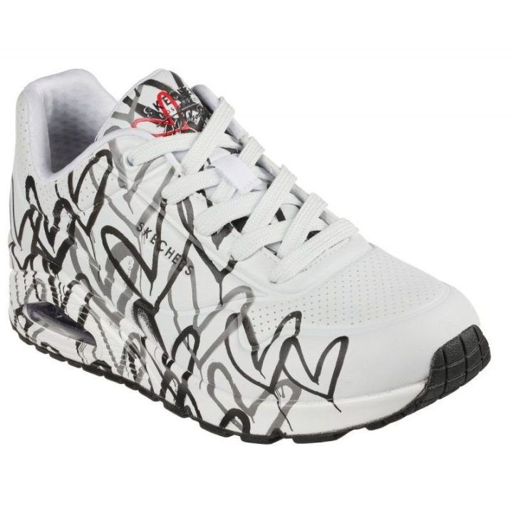 Moteriški sportbačiai Skechers X Jgoldcrown Uno-Spread The Love, balti