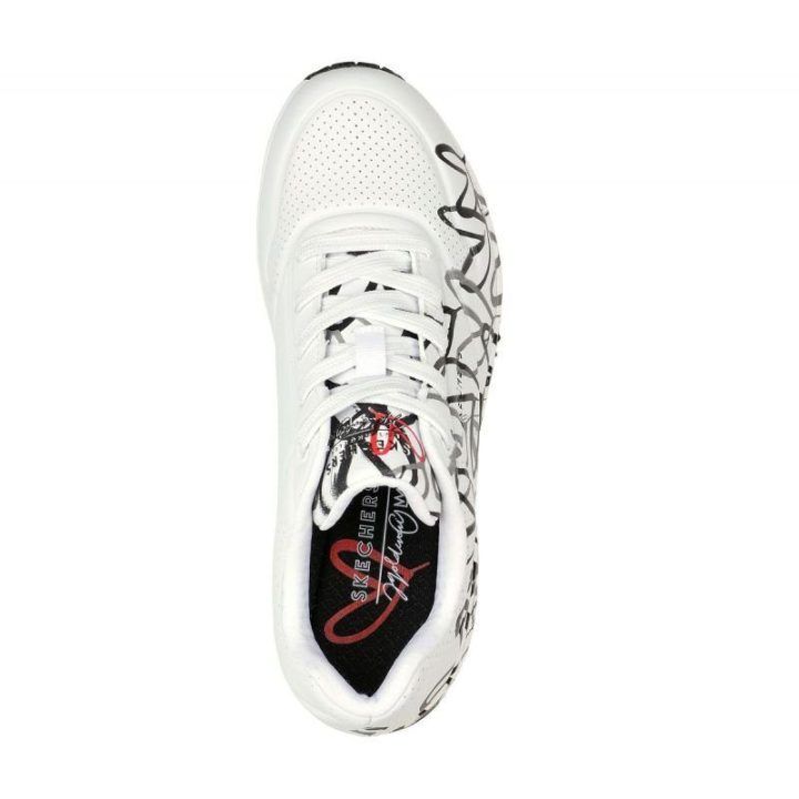 Moteriški sportbačiai Skechers X Jgoldcrown Uno-Spread The Love, balti