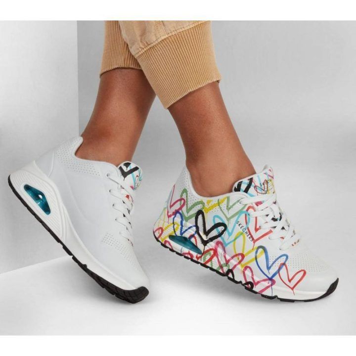 Moteriški sportbačiai Skechers X JGoldcrown Uno-Spread The Love, įvairiaspalviai