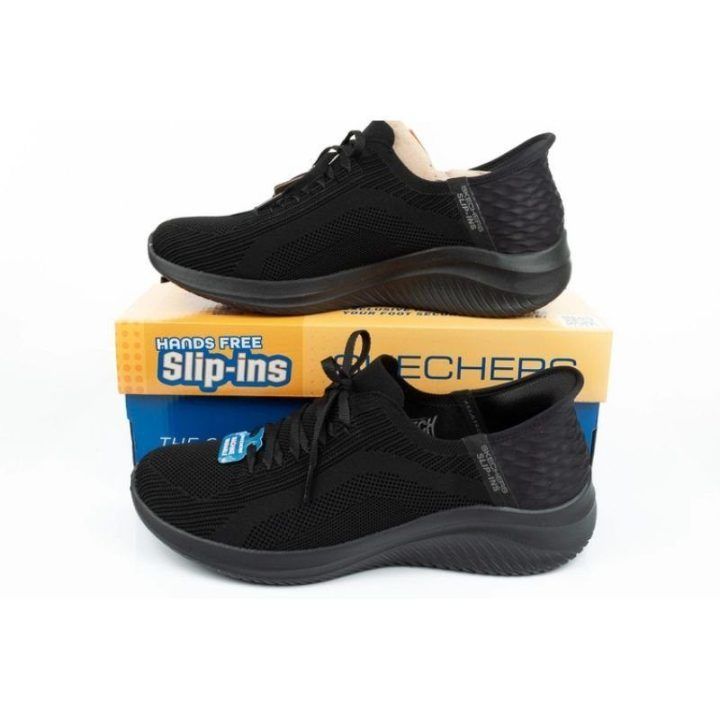 Moteriški suvarstomi sportbačiai Skechers Ultra Flex 3.0, juodi