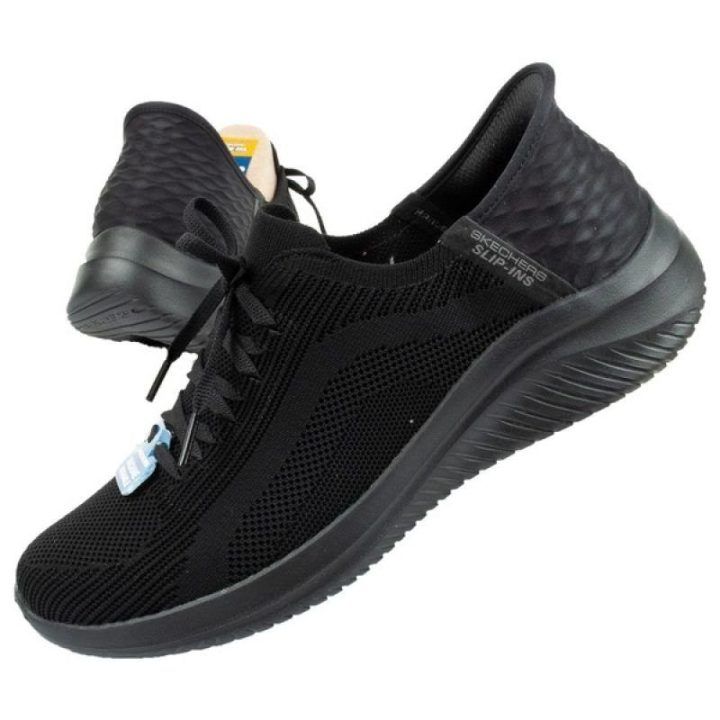 Moteriški suvarstomi sportbačiai Skechers Ultra Flex 3.0, juodi