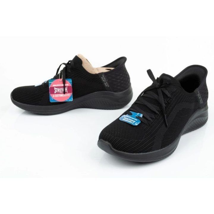 Moteriški suvarstomi sportbačiai Skechers Ultra Flex 3.0, juodi