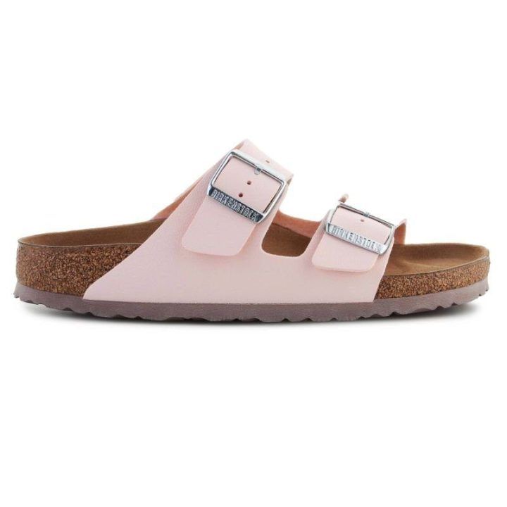 Moteriškos šlepetės su lipukais Birkenstock Arizona, šviesiai rožinės