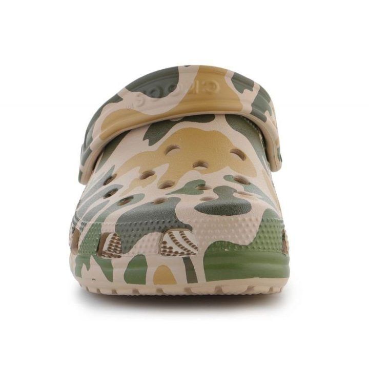 Uniseks klumpės Crocs Classic Printed Camo, žalios ir rudos