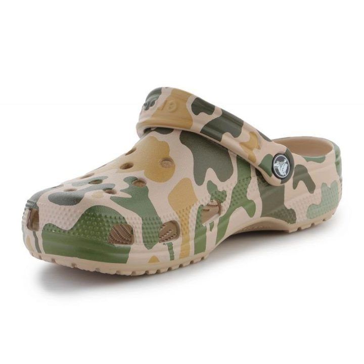 Uniseks klumpės Crocs Classic Printed Camo, žalios ir rudos