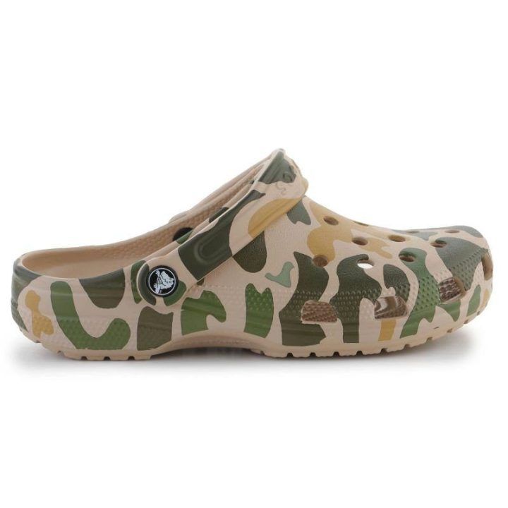 Uniseks klumpės Crocs Classic Printed Camo, žalios ir rudos