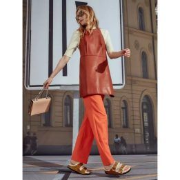 Moteriškos šlepetės Birkenstock Arizona Shearling Mink, rudos ir baltos