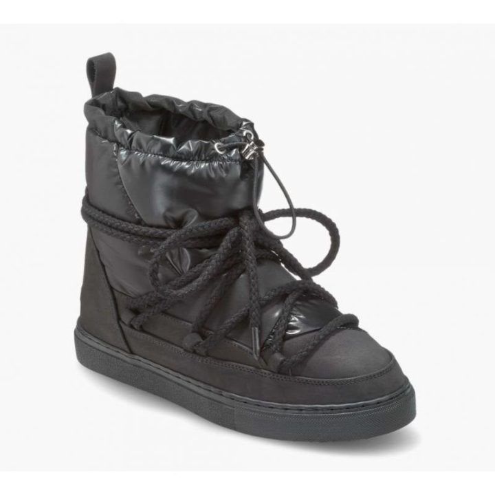 Moteriški odiniai žieminiai batai Inuiki Puffer Low, juodi