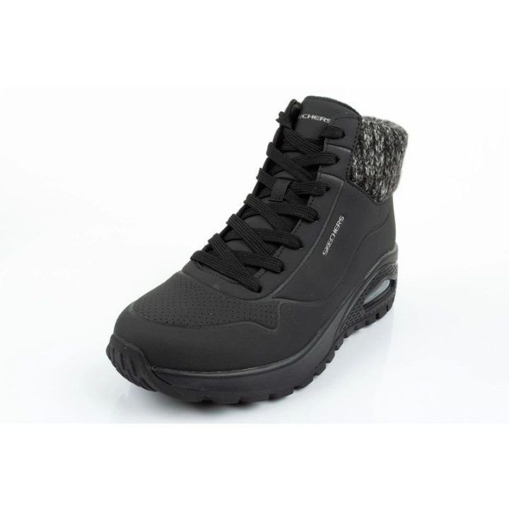 Moteriški pašiltinti sportbačiai Skechers Uno Rugged, juodi