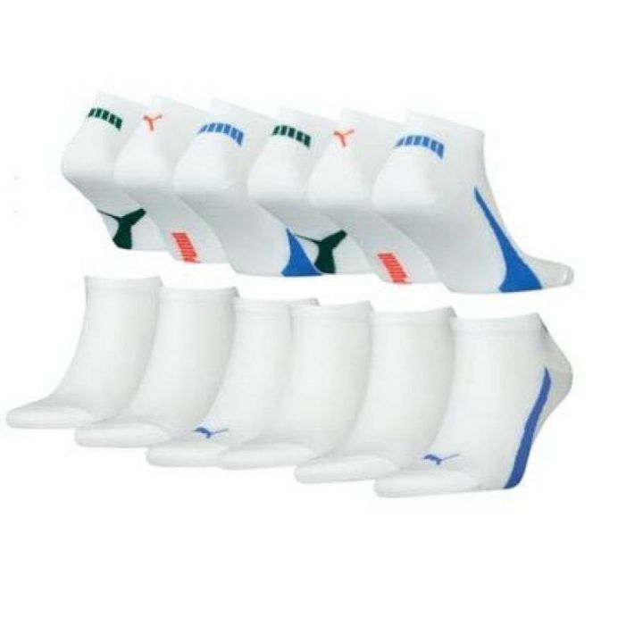 Medvilninės pėdutės Puma Lifestyle, 6 poros, baltos