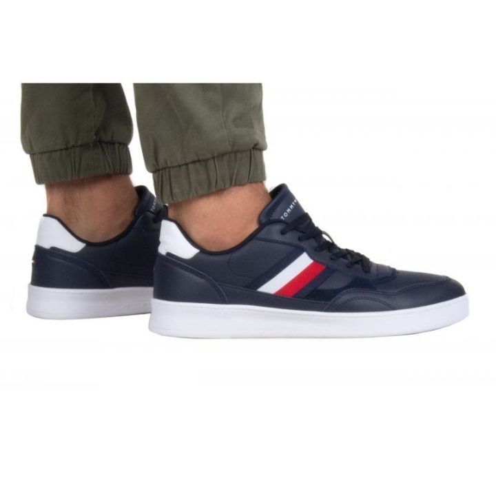 Vyriški sportbačiai Tommy Hilfiger Court Cupsole, tamsiai mėlyni