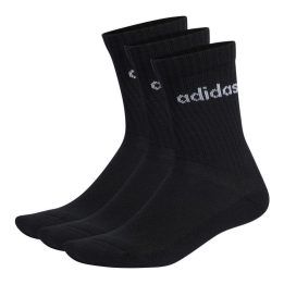 Uniseks paminkštintos kojinės adidas Linear Crew, 3 poros, juodos