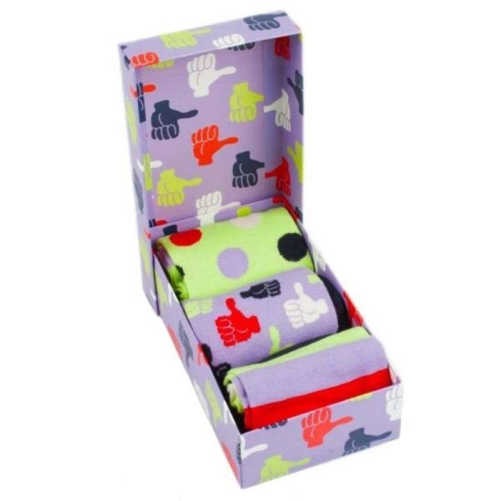 Medvilninių kojinių rinkinys Happy Socks, 3 poros, įvairiaspalvis