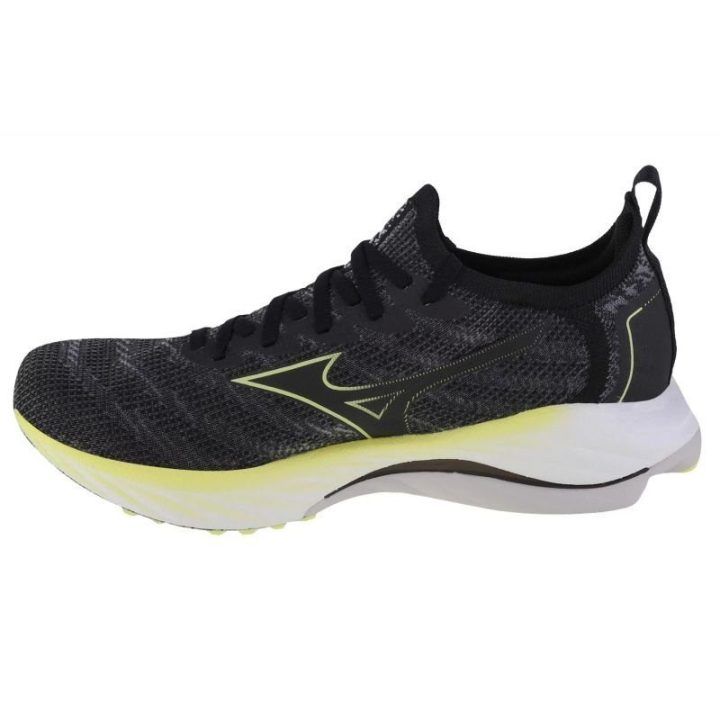Vyriški bėgimo bateliai Mizuno Wave Neo Wind, juodi ir žali