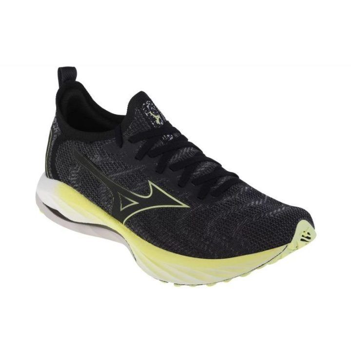 Vyriški bėgimo bateliai Mizuno Wave Neo Wind, juodi ir žali