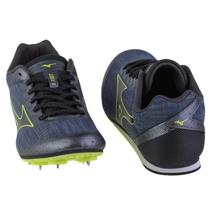 Vyriški sprinto bateliai Mizuno X First, pilki, juodi ir geltoni