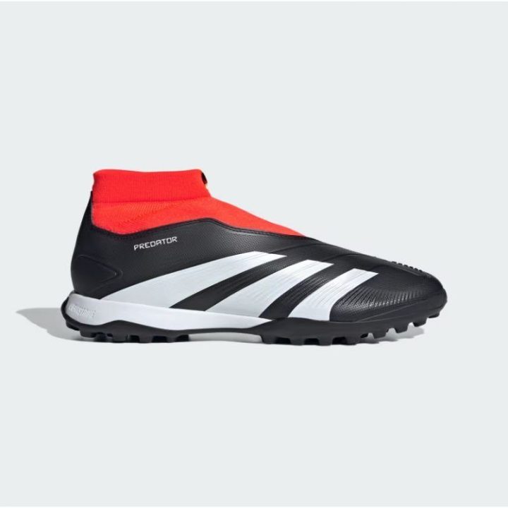 Vaikiški futbolo bateliai be raištelių adidas Predator League, juodi, raudoni ir balti