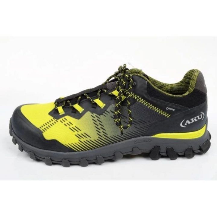 Vyriški žygio batai su GORE-TEX AKU Levia GTX, juodi ir geltoni