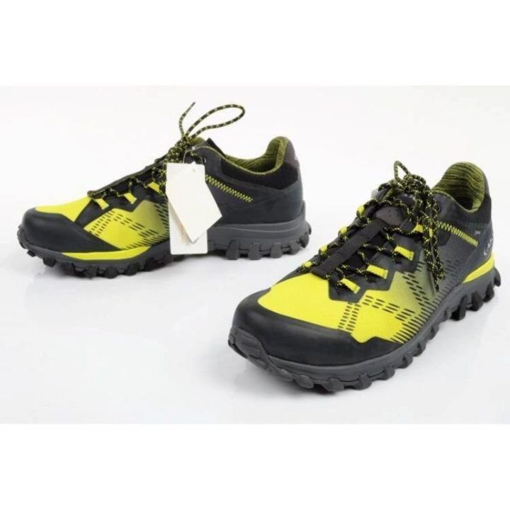 Vyriški žygio batai su GORE-TEX AKU Levia GTX, juodi ir geltoni