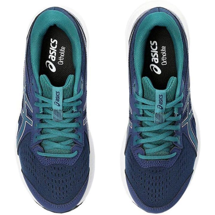 Moteriški bėgimo bateliai ASICS Gel Contend 8, tamsiai mėlyni ir balti