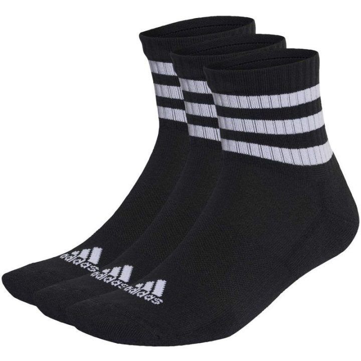 Kojinių komplektas su amortizacija adidas 3-Stripes, 3 poros, juodos