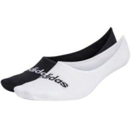 Moteriškų pėdučių rinkinys adidas Thin Linear, 2 poros, juodos ir baltos
