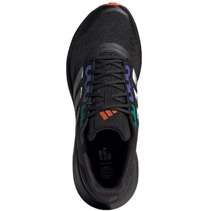 Vyriški bėgimo bekele bateliai adidas Runfalcon 3 TR, juodi