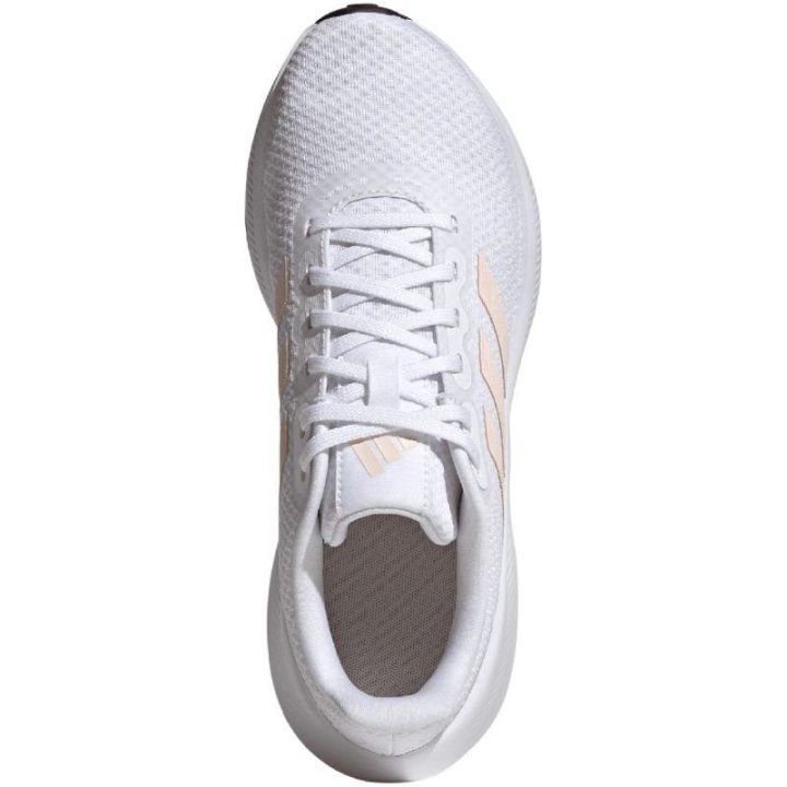 Moteriški bėgimo bateliai su raišteliais adidas Runfalcon 3, balti