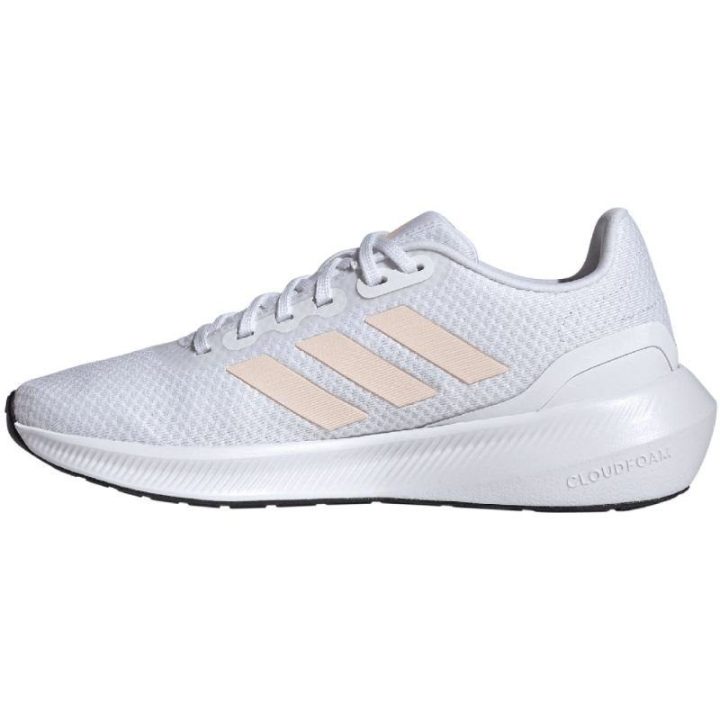 Moteriški bėgimo bateliai su raišteliais adidas Runfalcon 3, balti