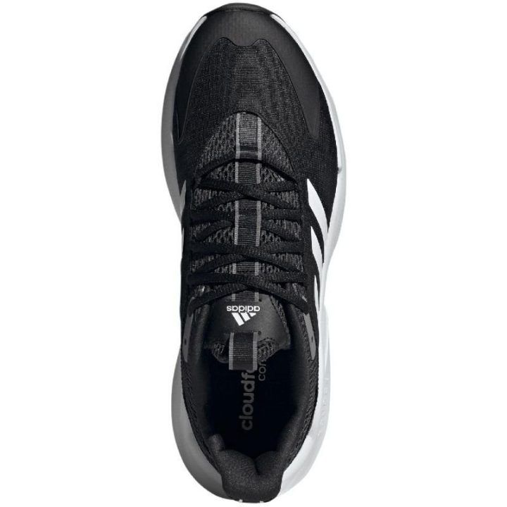Vyriški bėgimo bateliai su raišteliais adidas AlphaEdge+, juodi