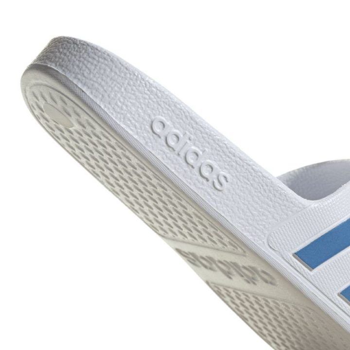 Moteriškos šlepetės baseinui adidas Adilette Aqua, baltos ir mėlynos