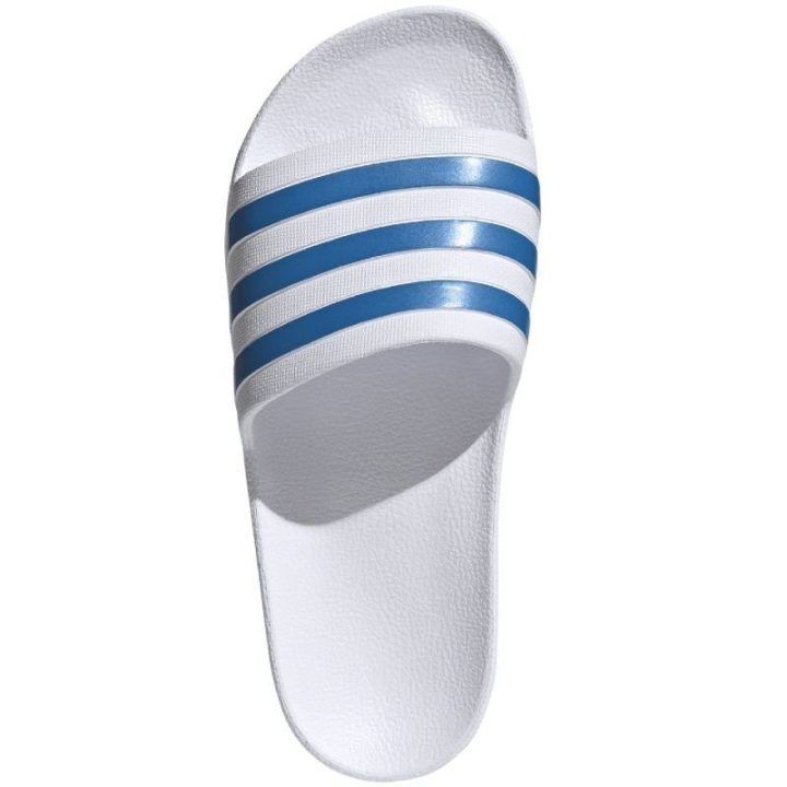 Moteriškos šlepetės baseinui adidas Adilette Aqua, baltos ir mėlynos